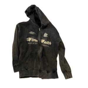 Firm Faith God is My Strength Full Zip Hoodie Mens Large